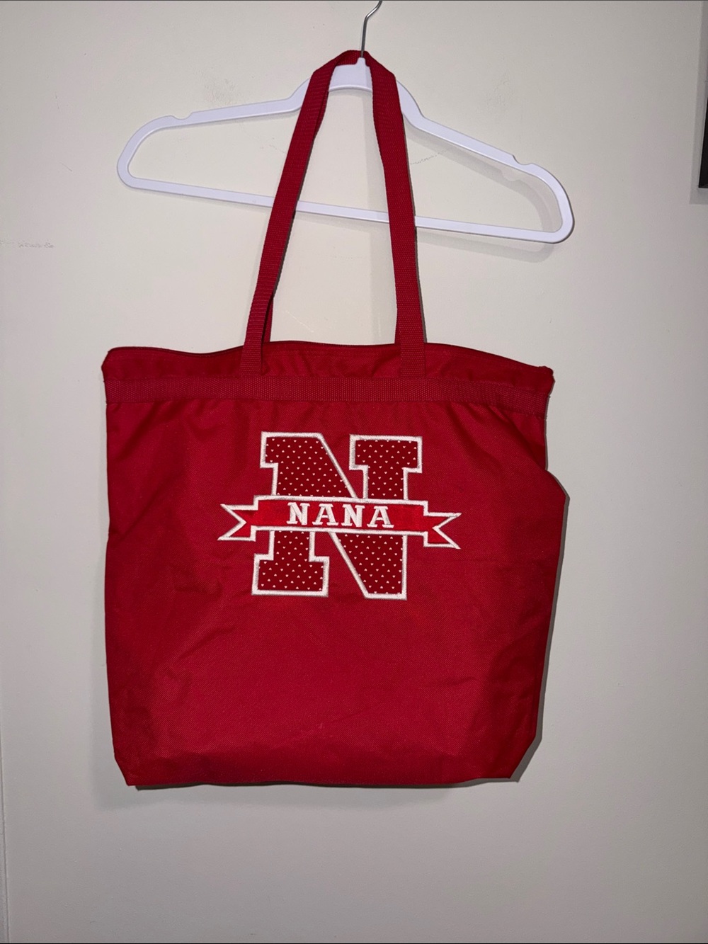 Red 'Nana' Tote Bag - Personalized Women's Shoulder Bag